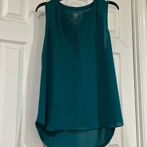 Loft Outlet flowy v-neck tank top, medium, turquoise, never worn